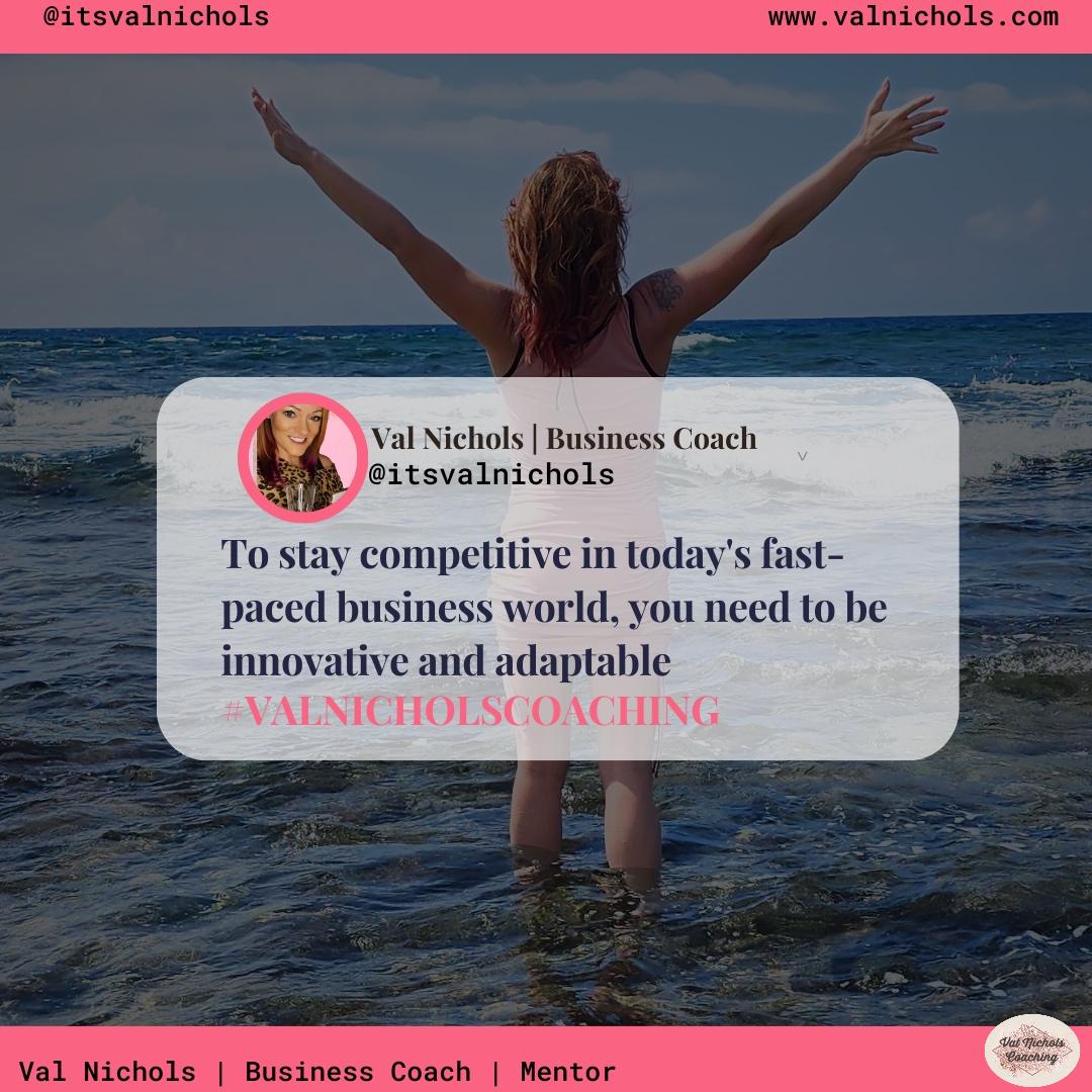 "In order to remain competitive + to stand out in all of the noise online, it is SO IMPORTANT to possess a strong capacity for innovation and adaptability." - Val Nichols 

How is your business staying relevant + adapting in the market today? 

#salesstrategy#customerservice...