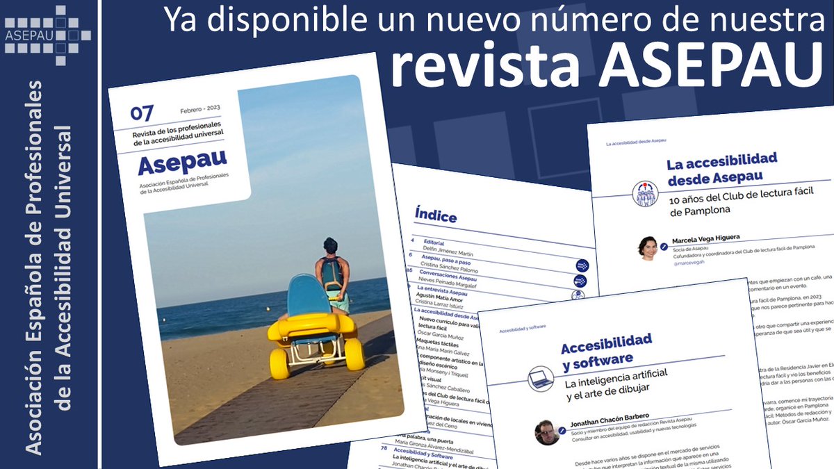 Ya puedes disfrutar del nº 7 de nuestra revista ASEPAU. Gratuíto y para todo el mundo en este enlace:
asepau.org/sites/default/…