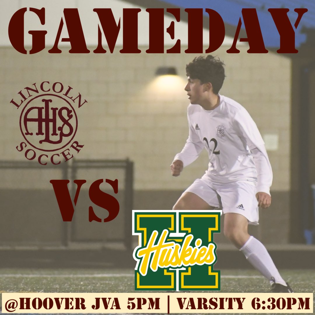 DMLINCOLNSOCCER's tweet photo. GAMEDAY!!!!
🆚: Hoover
📍: Hoover
⏰JVA: 5PM
⏰Varsity: 6:30PM
#VAMOSRAILS https://t.co/n58KrxQd2M