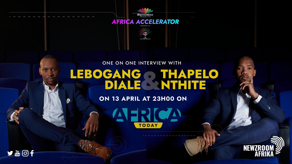Newzroom405's tweet image. [COMING UP AT 11PM] #Newzroom405&apos;s @hugoribatika in conversation with Lebogang Diale and Thapelo Nthite. #Accelerator2023 @MultiChoiceGRP