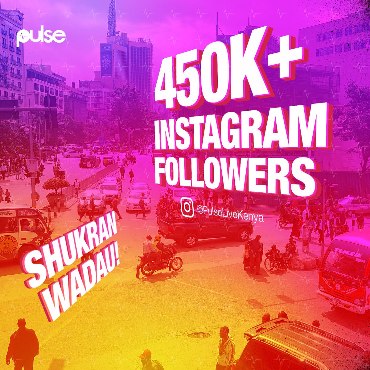 _PulseAfrica's tweet photo. Team @PulseLiveKenya making big strides on social! We've hit a new follower milestone of 450k on @instagram!
500k soon! Congratulations to the team!
#WeArePulse #InsidePulse https://t.co/XZ9J0OqLME