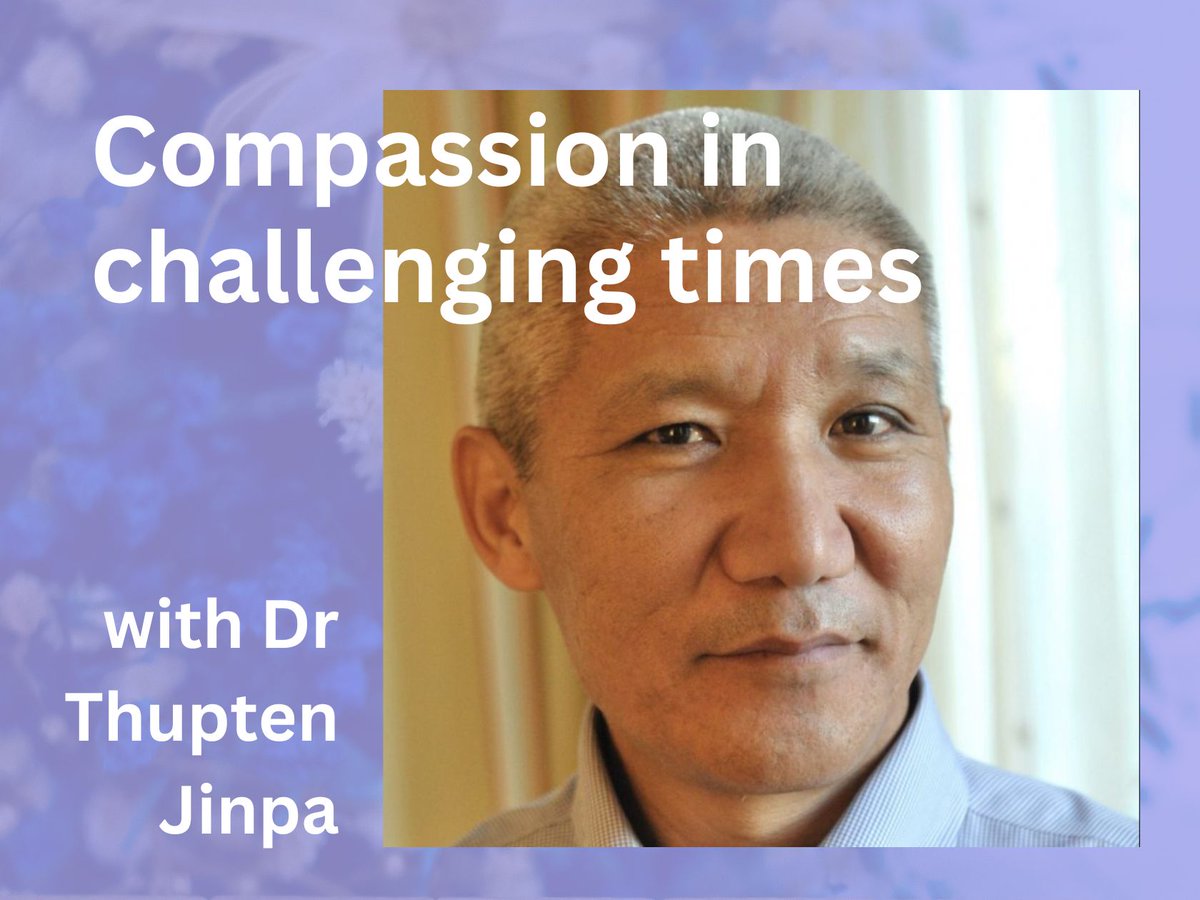 Join us for a talk on compassion in challenging times. The Buddhist scholar <a href="/ThuptenJinpaLa/">Thupten Jinpa</a> &amp; principal translator for <a href="/DalaiLama/">Dalai Lama</a> sets out to answer the question, “How can healthcare providers offer compassion when they themselves face challenging times?” sussexmindfulnesscentre.nhs.uk/compassion-in-…