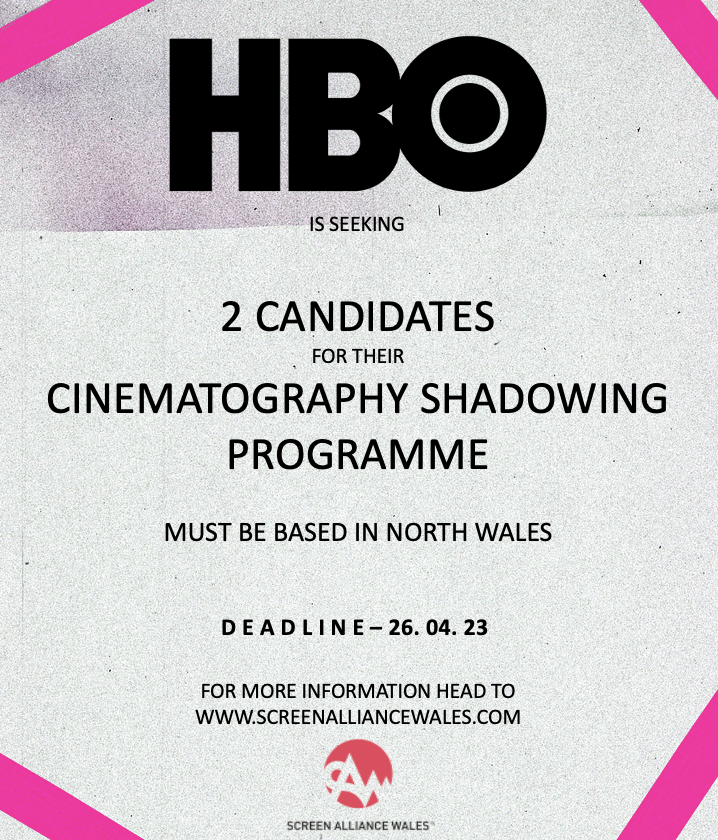 A very exciting opportunity has become available for not 1, but 2 candidates!

If you are based in North Wales &amp; interested in a career as a cinematographer, <a href="/HBO/">HBO</a> is ready to make that dream come true.

Find out more details by heading to our website:
screenalliancewales.com