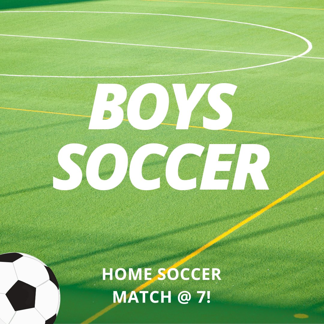 The boys soccer team has a home game tonight at 7! Good luck boys!