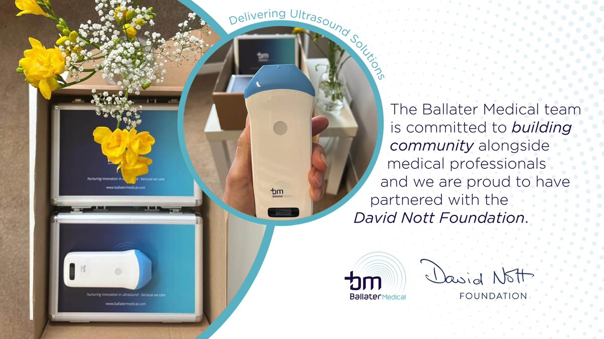 We believe in building community with medical professionals and we are proud to announce our partnership with the <a href="/NottFoundation/">David Nott Foundation</a>; our wireless ultrasound probes will be a practical tool that will hopefully ease their work in the exceptionally trying circumstances they face daily