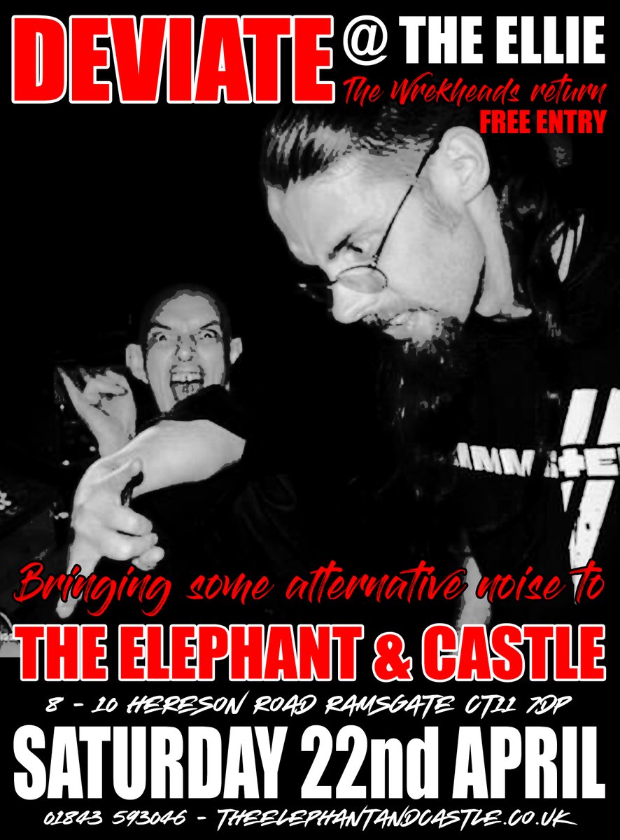 I been conned into doing this for the first time in many years -  should be fun  #deviate #bringthenoise #elephantandcastle #alternative #metal #punk #oddities #thanet #kent #Ramsgate #deviatedjs