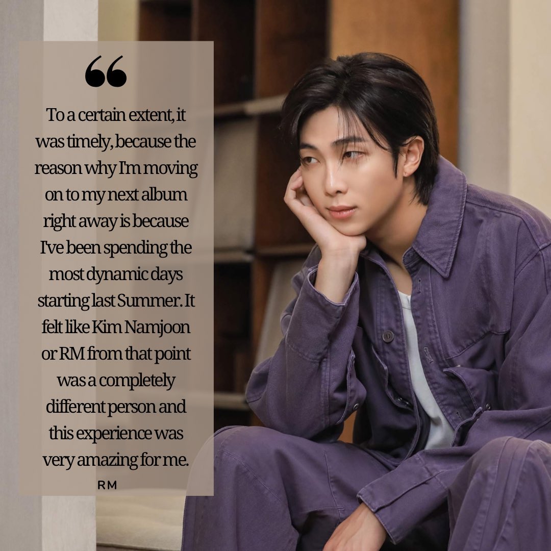 Kim Namjoon Source on Twitter "“Because the reason why I'm moving on