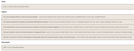 Looking for a great session to kick off Friday at #AERA2023? At 8 AM in the Radison Blu (2nd fl, Bering), check out these CTE papers from @jaycee43public @doughesm @JabbariJason @frankielaanan @SonyaLArmstrong @DrMBartlett @drjamesbartlett & others I couldn't find on Twitter...!