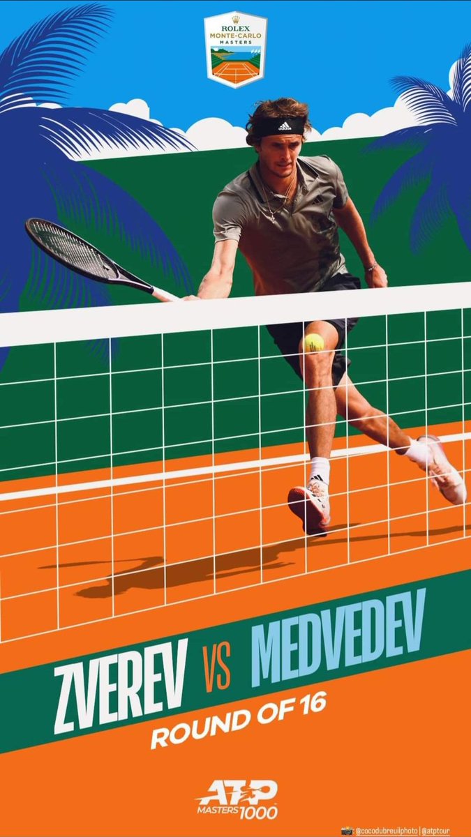 GoldenerTennis's tweet image. 𝗠𝗢𝗡𝗧𝗘 𝗖𝗔𝗥𝗟𝗢 𝗥𝗢𝗟𝗘𝗫 𝗠𝗔𝗦𝗧𝗘𝗥𝗦.

Round of 16.

Alexander Zverev v Danill Medvedev.

#RolexMCMasters