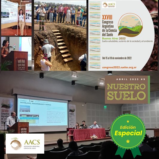 AACSuelo's tweet photo. Ya salió el número 9 de #NuestroSuelo, la revista de divulgación de la Asociación Argentina de la Ciencia del Suelo. Edición especial XXVIIICACS.

👉Te invitamos a leerla y difundirla en: https://t.co/pQKZzaz918

#AACS #DivulgaciónSuelos #Abril2023
#ElSueloEsVida #TheSoilIsLife https://t.co/gRYbi0Odb1