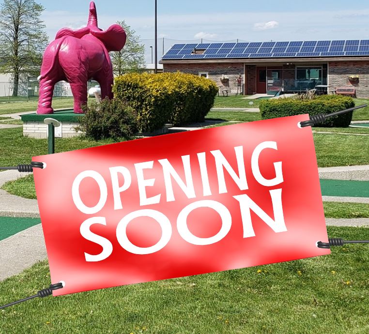 SilverTeeGolf's tweet photo. We are happy to announce that our mini-golf course will be open daily on Monday, April 17th, from 11am until 7pm. 
Our driving range is still under repairs at this time. We again thank you for your patience and understanding. https://t.co/u3TID6QOcX