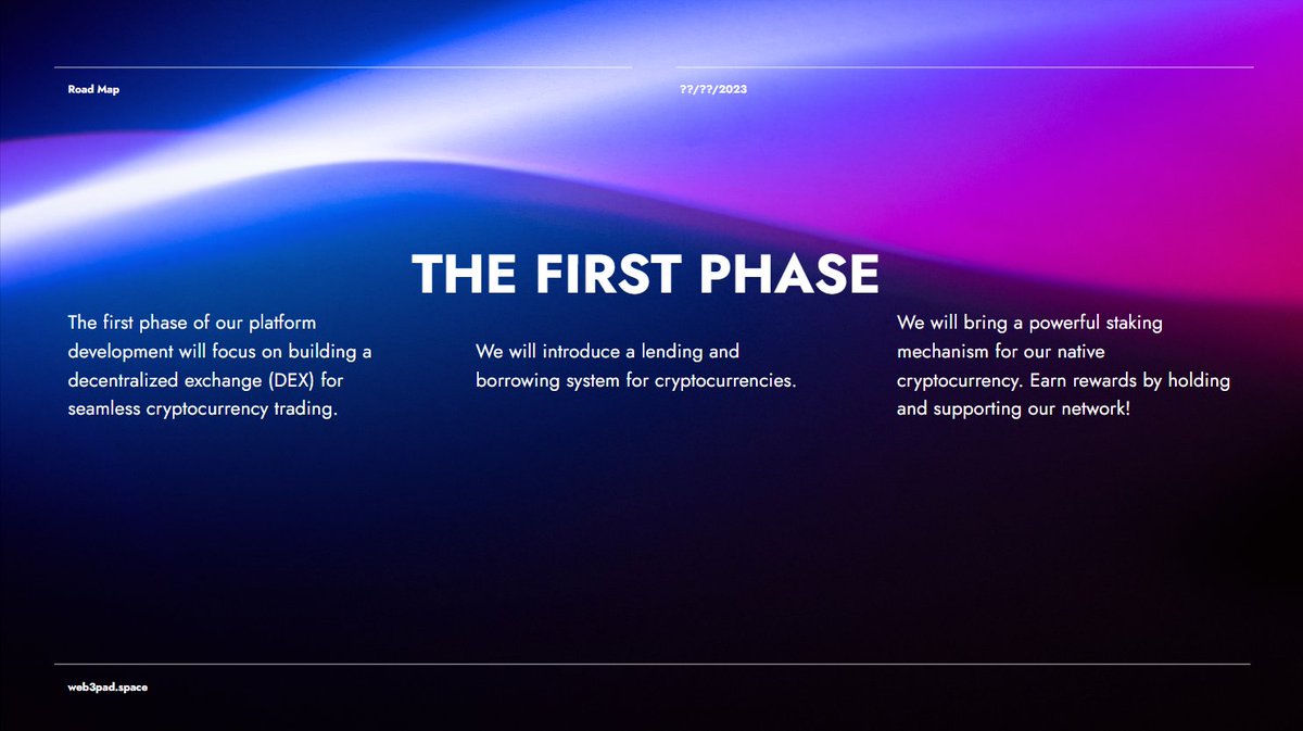 web3pad_s's tweet photo. Web3Pad Road map #web3pad https://t.co/fpZ2fQzxvB