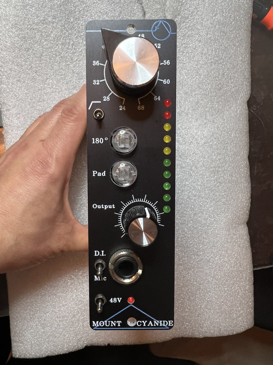 I was just told that my Mount Cyanide mic pre “sounds like a GML f*cked a vintage Neve.” Do with that what you will. mountcyanide.com/products #gearslutz #micpre #proaudio #producer #recordingstudio #mountcyanide #neve #gml #api #ssl #protools #solidstate
