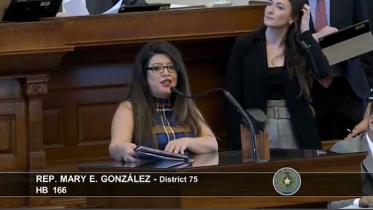 RepMaryGonzalez's tweet photo. Students with disabilities who are unable to make decisions over their education deserve the right to an educational representative who can help them. #HB166 (which just had its second reading) provides just that. I’m looking forward to this passing the House today! #txlege https://t.co/jbKD5Imohk