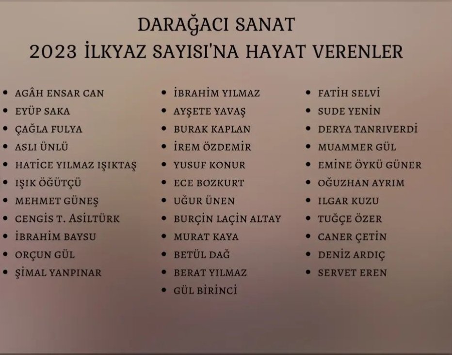 Edebiyat kökenli Darağacı Sanat dergisinin 2023 İlkyaz Sayısı çıktı! 🎉🥳🎊
Dosya konusunun Edebiyat ve Sinema olduğu bu sayımız sanatseverlerini bekliyor! 🪁🌤📚
Dergimize ulaşmak için: daragacisanat.com/magaza/
#DarağacıSanatdergisi #Edebiyat #Sinema #dergi #Sanat #İlkyazsayısı