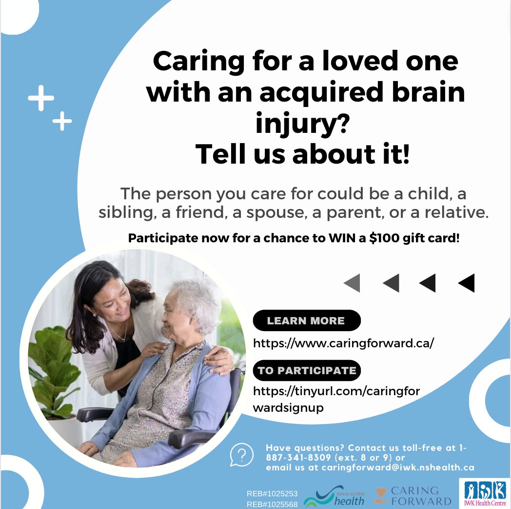 caring_study's tweet image. YOU can make a difference for #caregivers of #acquiredbraininjurysurvivors!

We need caregivers of #acquiredbraininjury survivors living in Canada to share their experiences by participating in an #onlinestudy. Help us help you!

To participate, visit: tinyurl.com/caringforwards…