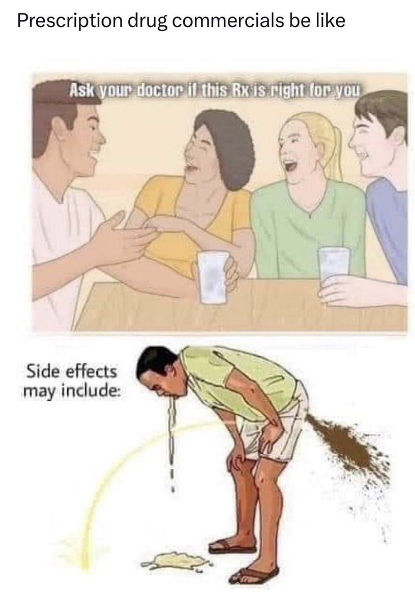 MensHumor's tweet photo. I mean if those side effects can get me out of a social situation 🤷 https://t.co/qAXlgkUMjD