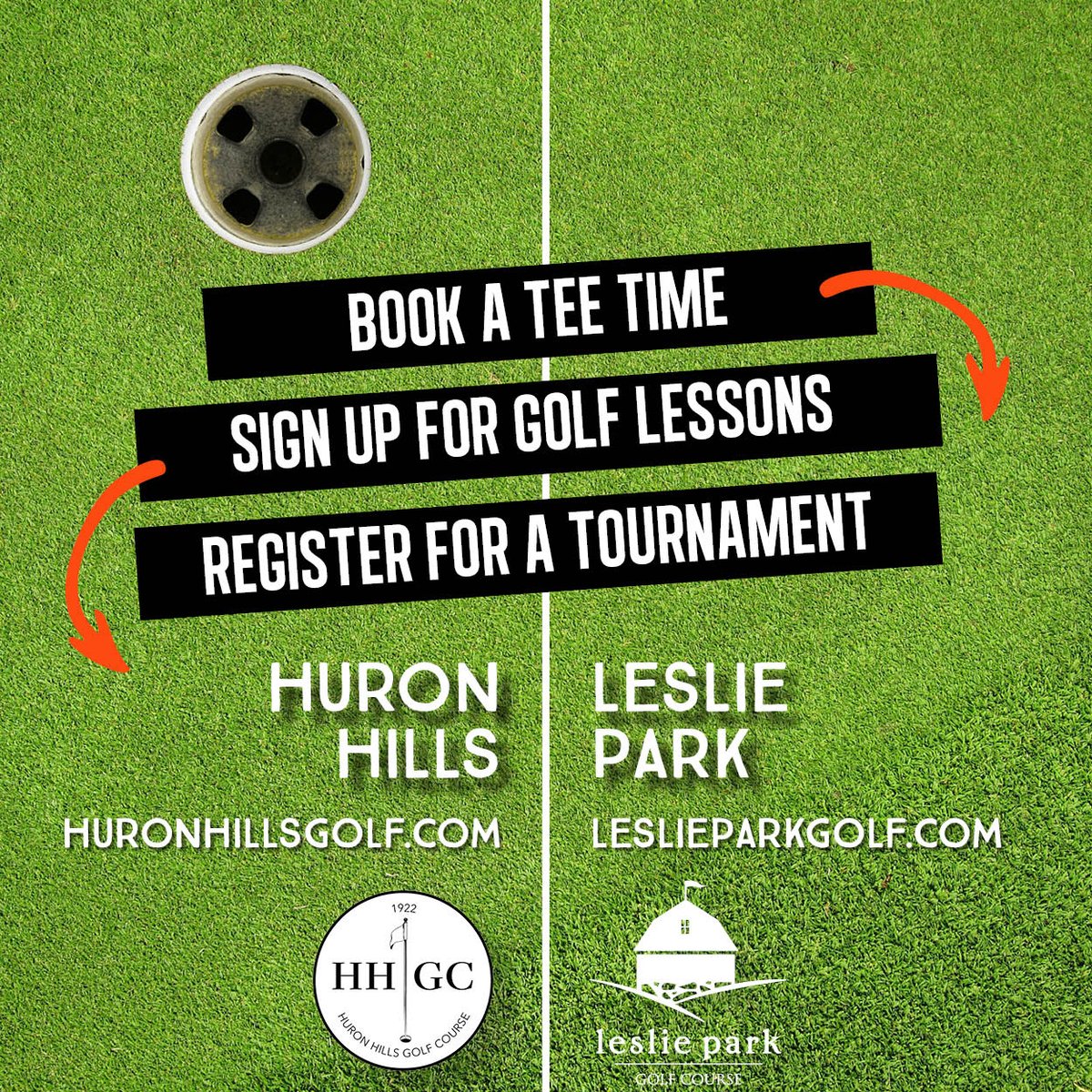 A2Parks's tweet photo. Huron Hills and Leslie Park Golf Courses are open for the 2023 season. Visit https://t.co/hgoCHvFYrS or https://t.co/osYhWkDa8Y to book a tee time, take a lesson or register for a tournament. #a2golf https://t.co/Qu0mbLY9sC