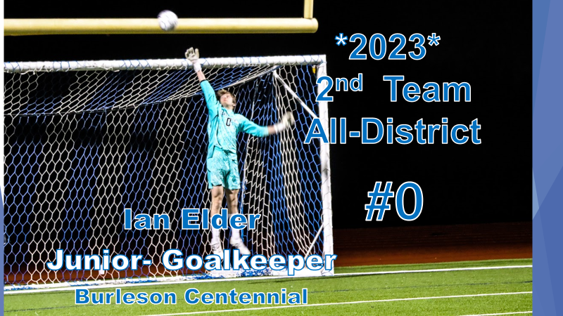 Congratulations Ian! District 8-5A, 2nd Team All-District! Great season Ian!