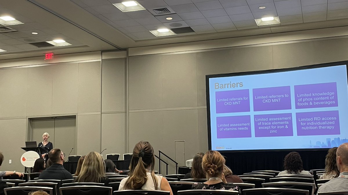 NKF_NephPros's tweet photo. Lois Hill, recipient of the 2023 Joel D. Kopple Award discusses the past, present, and future of renal nutrition. #NKFClinicals 

More on the award: https://t.co/52C2NmBXkg https://t.co/pLDDuS9uSP