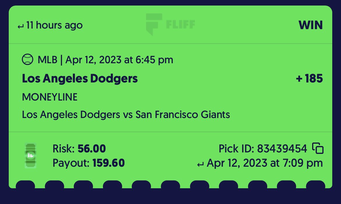 Wav3ytrades's tweet photo. Dodgers 🔵🍀💪🏽 #GamblingTwiiter #DodgersML https://t.co/h8wlvgAlBh