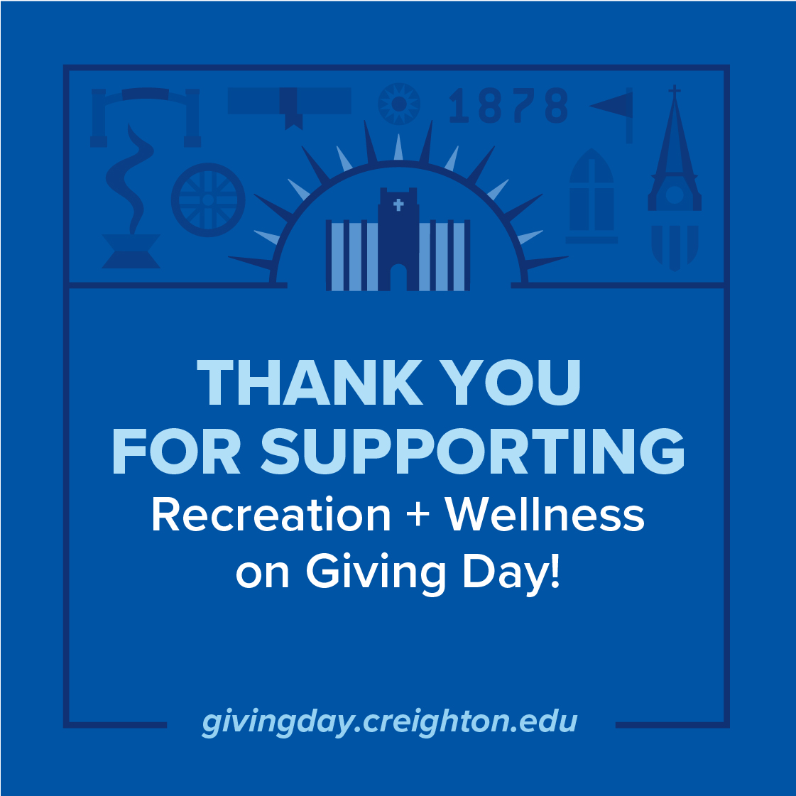 CreightonRec's tweet image. Thank you for your donations during Giving Day. We raised over $600 for RecWell and over $2900 for the Creighton Cupboard to be able to support our students. We appreciate your generosity!