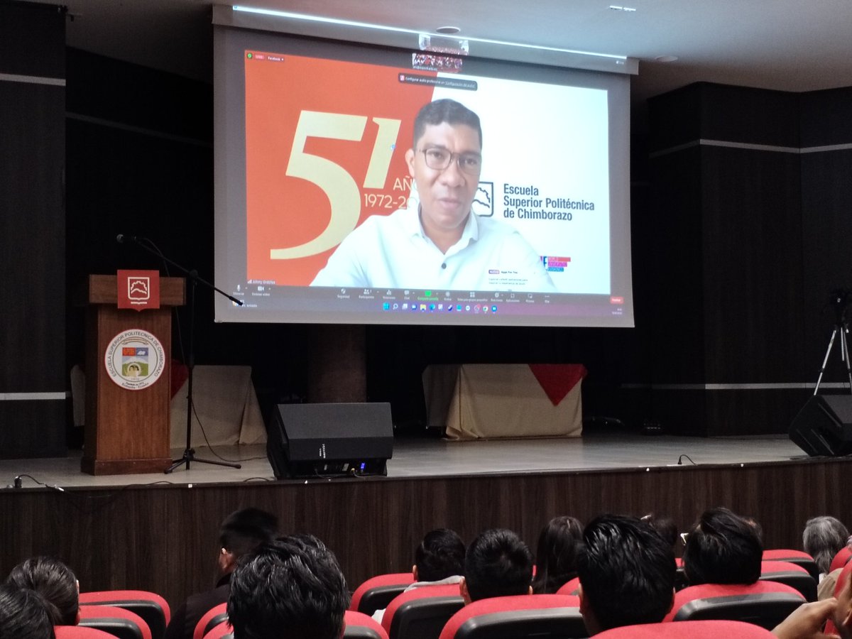 EspochRio's tweet photo. La Facultad de Informática y Electrónica y la Célula Académica #FalconTeam presentan las conferencias magistrales en el evento #TechTalk2023 espacios para intercambiar conocimiento en tendencias tecnológicas y avances en el mundo de la información.
#HacemosHistoria
#Espoch51Años https://t.co/77zwKZgbyq
