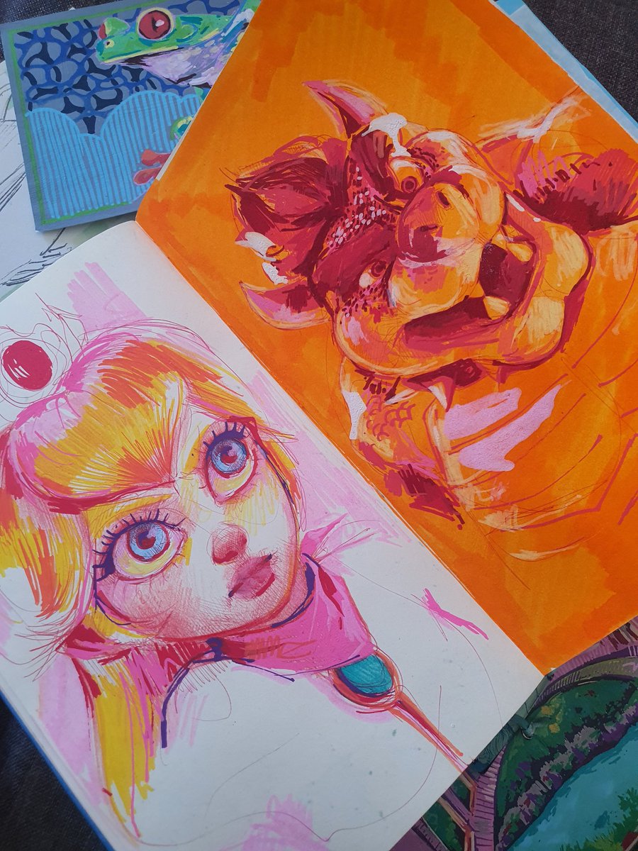 BolinagaI's tweet photo. "PEACHES" 
Yes, I had to do another sketch 🙈🙈🙈That song can't get out of my head, it is so awesome🙈💙 so here is two sketches for a new digital illustration (coming soon👁👁)
#peaches #peachesjackblack #bowser  #supermariobrosmovie  #sketch #fanart  #sketchbook #posca https://t.co/kRVDCfhiH5