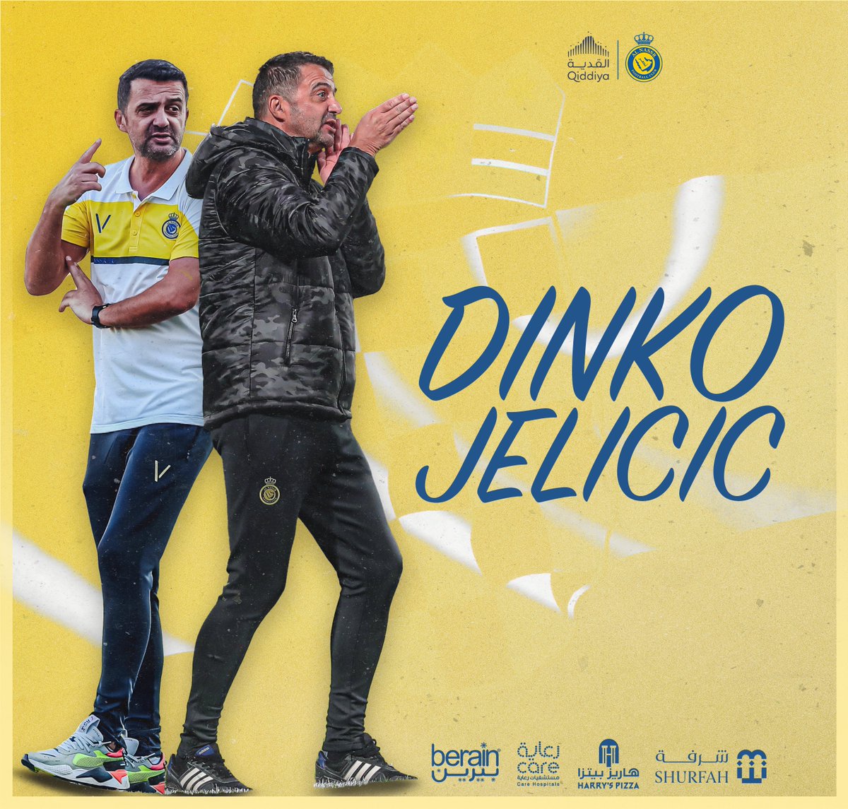 AlNassrFC's tweet photo. قررت إدارة نادي #النصر تكليف المدير الفني للفئات السنية بالنادي الكرواتي دينكو ايليتشيتش لتدريب الفريق الأول لكرة القدم .
متمنين له التوفيق مع #العالمي بإذن الله 💛 https://t.co/X5qlgYd6s8