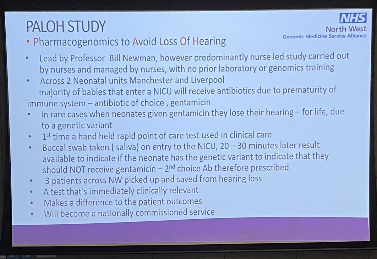 Imagine a service where risk of permanent damage is eliminated by a simple buccal swab… the #100genomes project achieved this #PCPC23