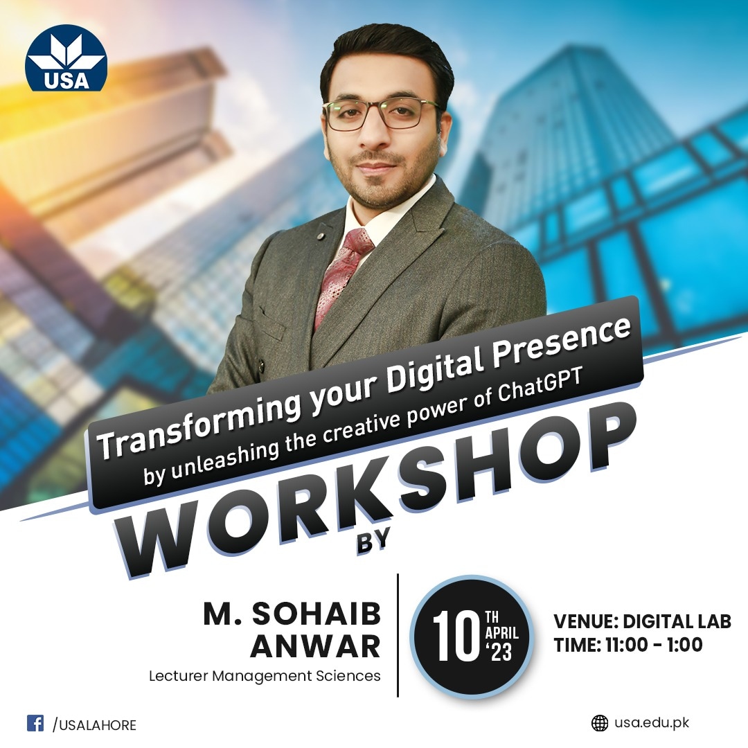 KabirKh41722359's tweet photo. Sir Sohaib Anwar conducted a workshop for workbase scholars on "CHATGPT" .
Unlock your power of conversation with CHTGPT  #sirsohaibAnwar #UniversityofSouthAsia #ChatGPTTraining 
#wbsprogram 
@AminaKh21060673 @anas_zixosoft @SidraKh28022478 @BilalKh43127115 @Aqsaija30959311 https://t.co/2u6qyVFaKb