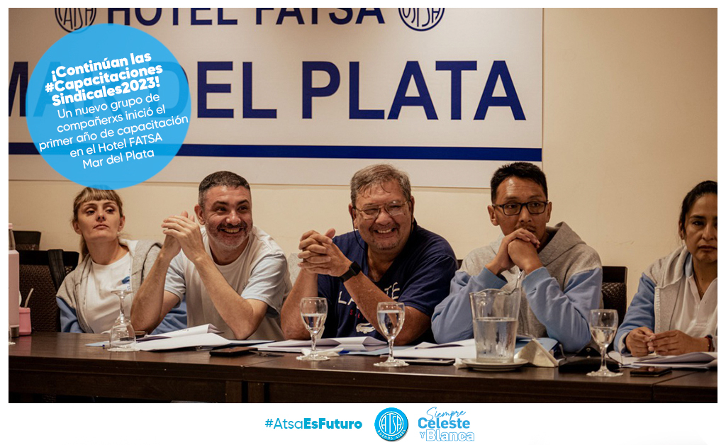 AtsaBsAs's tweet photo. 🔵 Esta semana continúan las  #CapacitacionesSindicales2023 en el hotel FATSA Mar del Plata.

Un nuevo grupo de delegadxs inicia este recorrido de formación, comprometidxs en continuar creciendo y aprendiendo para defender a sus compañerxs 💪

#ATSABsAs #Sanidad https://t.co/Au3az0NHO8