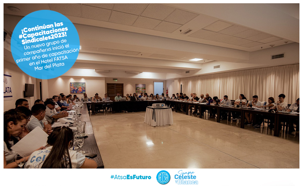 AtsaBsAs's tweet photo. 🔵 Esta semana continúan las  #CapacitacionesSindicales2023 en el hotel FATSA Mar del Plata.

Un nuevo grupo de delegadxs inicia este recorrido de formación, comprometidxs en continuar creciendo y aprendiendo para defender a sus compañerxs 💪

#ATSABsAs #Sanidad https://t.co/Au3az0NHO8
