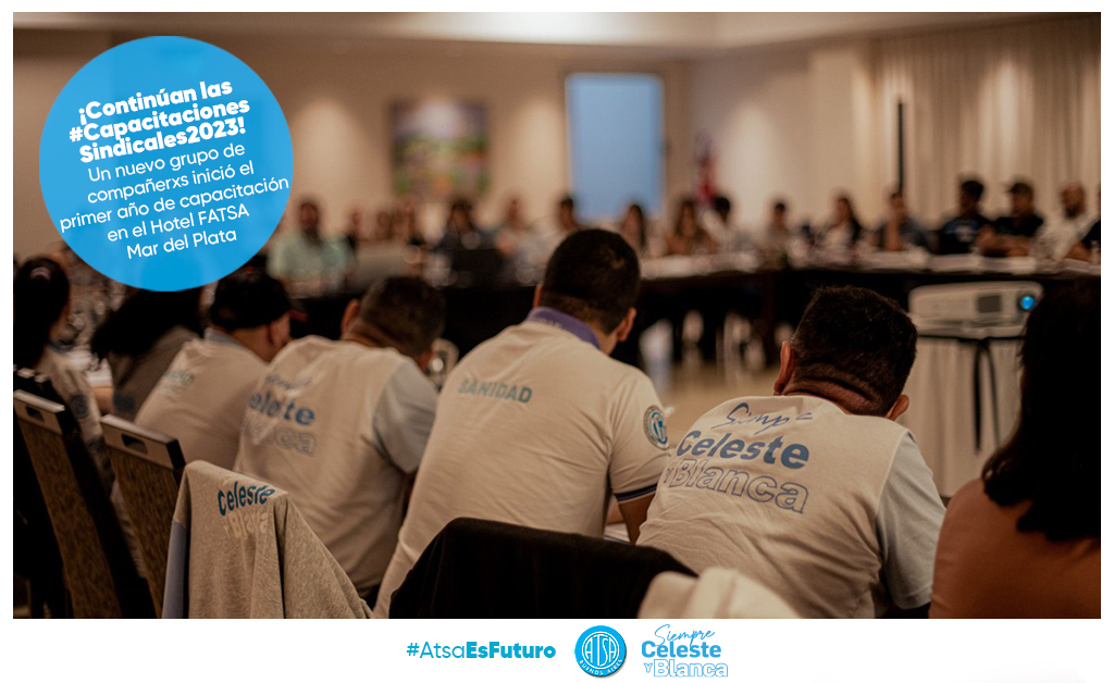 AtsaBsAs's tweet photo. 🔵 Esta semana continúan las  #CapacitacionesSindicales2023 en el hotel FATSA Mar del Plata.

Un nuevo grupo de delegadxs inicia este recorrido de formación, comprometidxs en continuar creciendo y aprendiendo para defender a sus compañerxs 💪

#ATSABsAs #Sanidad https://t.co/Au3az0NHO8