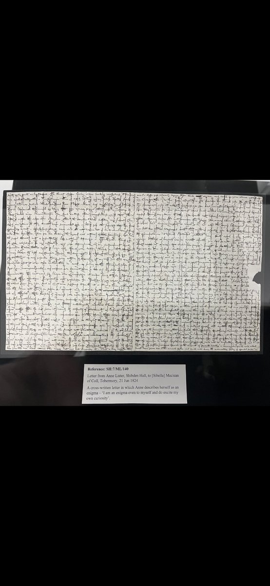 Such a great exhibition.
One of the highlights is this incredible cross- written letter .
#RenewGentlemanJack 
<a href="/BBC/">BBC</a> <a href="/LookoutPointTV/">Lookout Point TV</a>