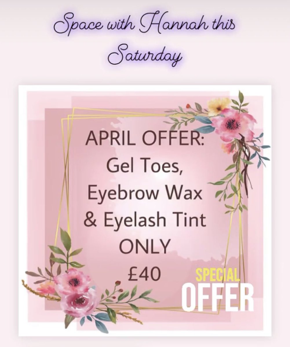 We have space this Saturday with Hannah

Call or msg 07944385980
Info@tillysskincareandbeauty.co.uk

#Plymouth #Devon
