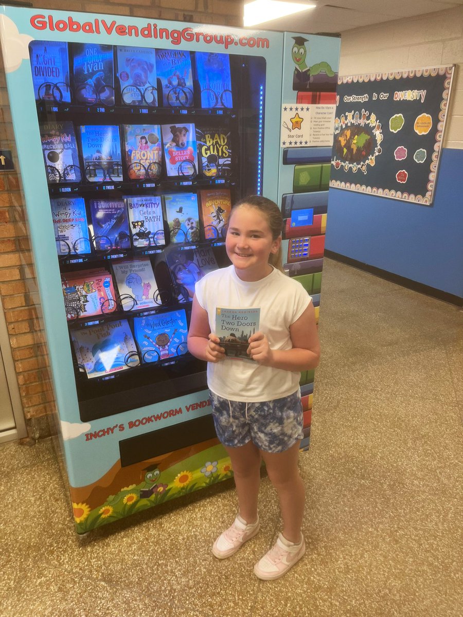 ConnorCougars's tweet photo. Congratulations to Mairead from Mrs. Biondiโs class! She earned 10 character points and earned a coin for the book vending machine!! #RPCREADS ๐พ๐#ConnorCougarsCare @rpccougarspta https://t.co/2VIVH8XfS4