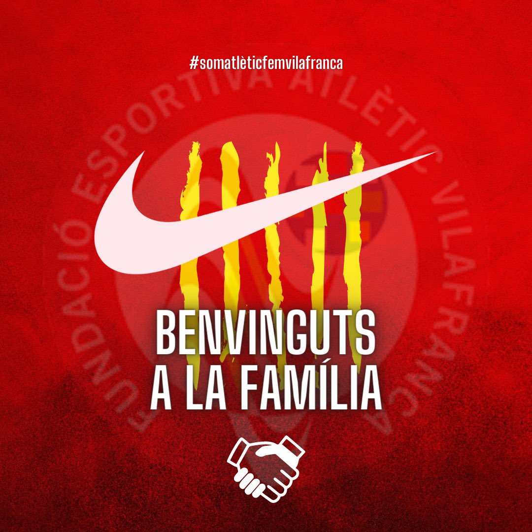 AtleticVila's tweet photo. ⚠️ NOVETAT ⚠️

La FE Atlètic Vilafranca ha arribat a un acord amb la marca Nike per les proximes 4 temporades! El club vol continuar innovant, creixent i millorant en tots els ambits esportius, socials i en la propia gestió. 

#somatlèticfemVilafranca https://t.co/25aOghSWg3