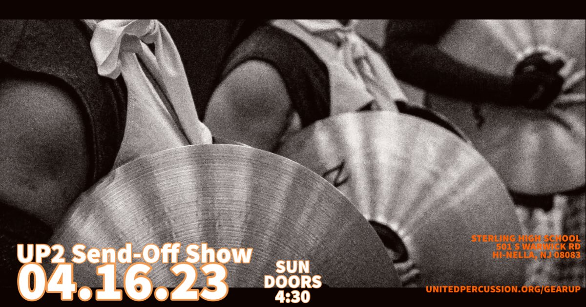 Full performance by United Percussion 2. Limited availability.

4.16.23
Sunday, Doors open 4:30PM
ALL SALES FINAL - $5 per ticket

unitedpercussion.org/gearup/up2-sen…