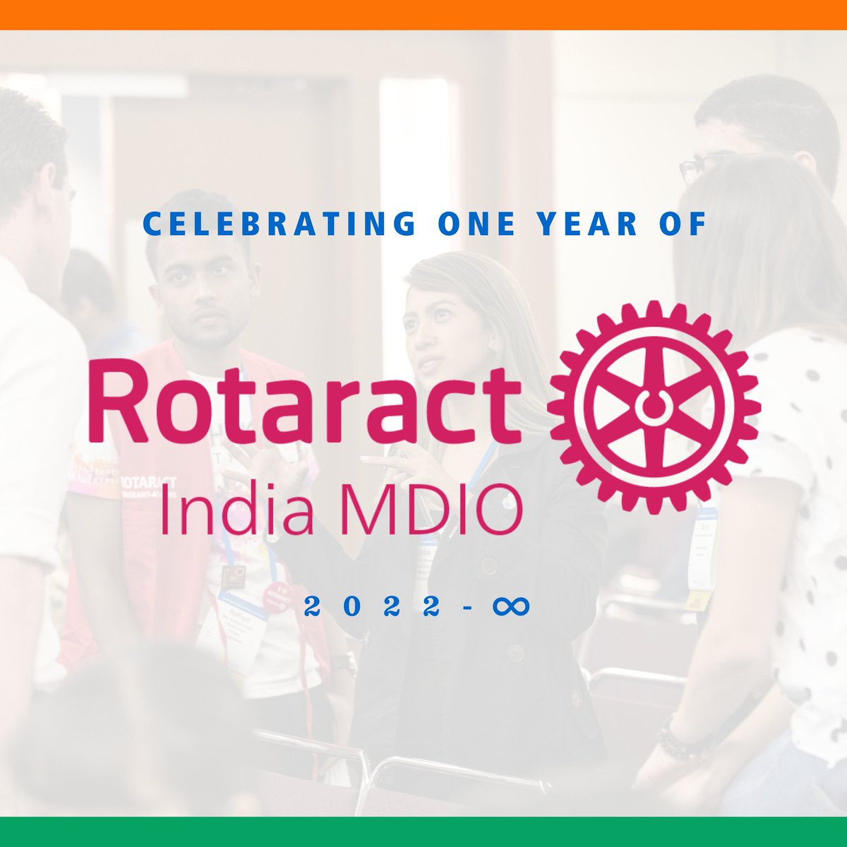 rotaract_in's tweet photo. 𝑪𝒆𝒍𝒆𝒃𝒓𝒂𝒕𝒊𝒏𝒈 𝕆ℕ𝔼 Year of the Official Recognition of 𝗥𝗢𝗧𝗔𝗥𝗔𝗖𝗧 𝗜𝗡𝗗𝗜𝗔 𝗠𝗗𝗜𝗢

#Rotaract #India #PeopleOfAction #MDIO #Rotary #RotaractIndia https://t.co/5QnUEy8Tnd