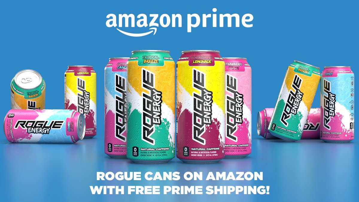 TheRogueEnergy's tweet photo. Rogue Energy Cans are now available on @amazon US with FREE #AmazonPrime SHIPPING!

#RogueEnergy #FreeShipping 
https://t.co/AI2zCzE9IH https://t.co/2rPVNm5TOZ
