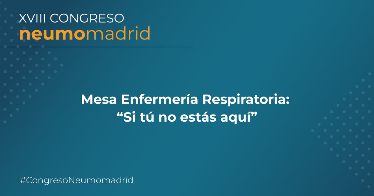 📣 #CongresoNeumomadrid La Sala La Paz-Caracas alberga la ‘Mesa Científica de #Enfermería Respiratoria’

Moderan: 
👩‍⚕️ Almudena Batanero
👩‍⚕️ Rosa Isabel Marín

Ponentes: 
👩‍⚕️ Marta Padilla
👩‍⚕️ María José Beceiro
👩‍⚕️Raquel Jiménez