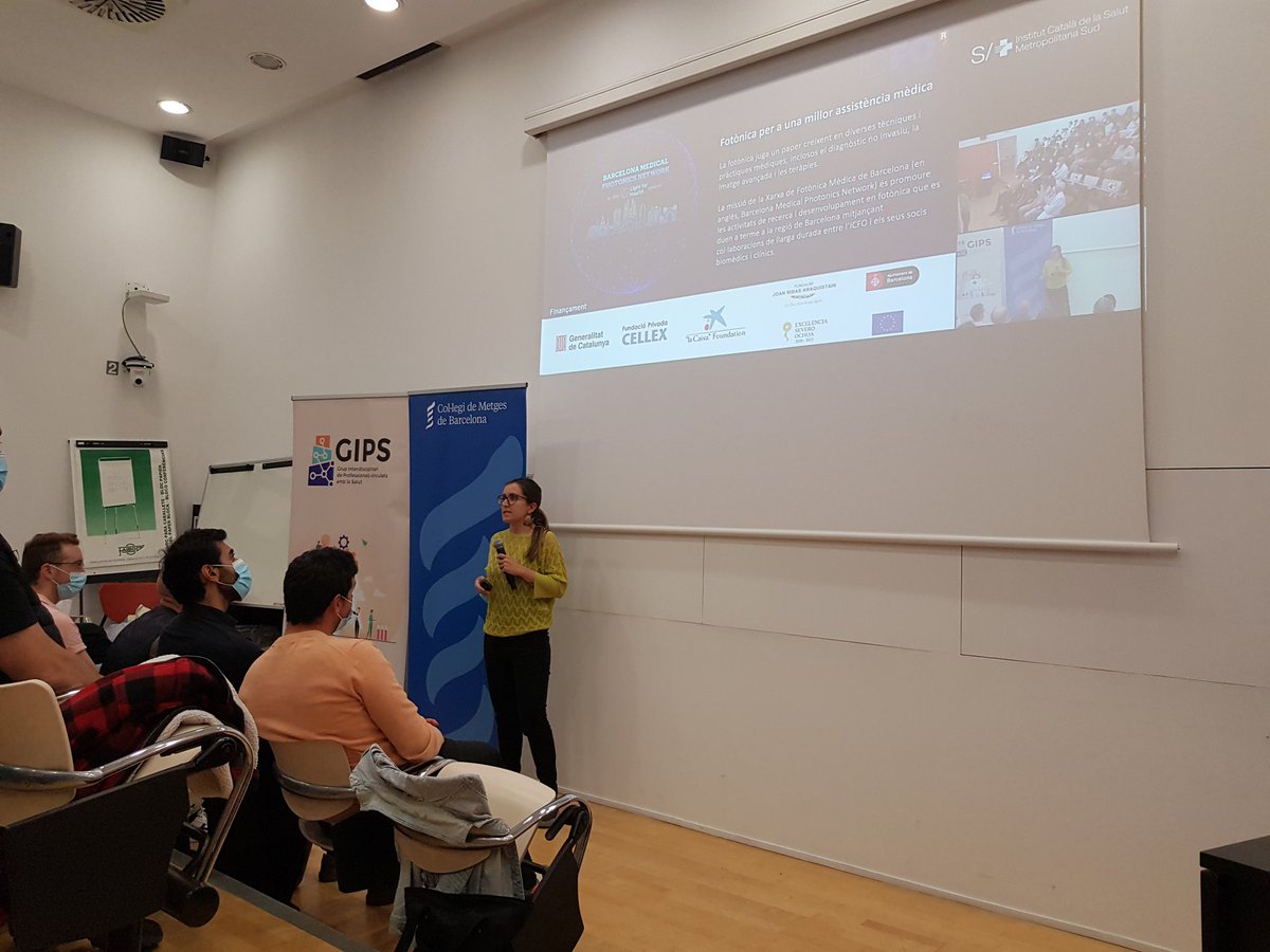 CCMC_MetgesCat's tweet photo. .@Amartima17  és la coordinadora del programa "Llum per la salut" d'@ICFOnians. Ens explica les seves línies de recerca i transferència de coneixement en l’àmbit de la salut i presenta què és la Barcelona Medical Photonics Network. https://t.co/LmS2AIO2Ix