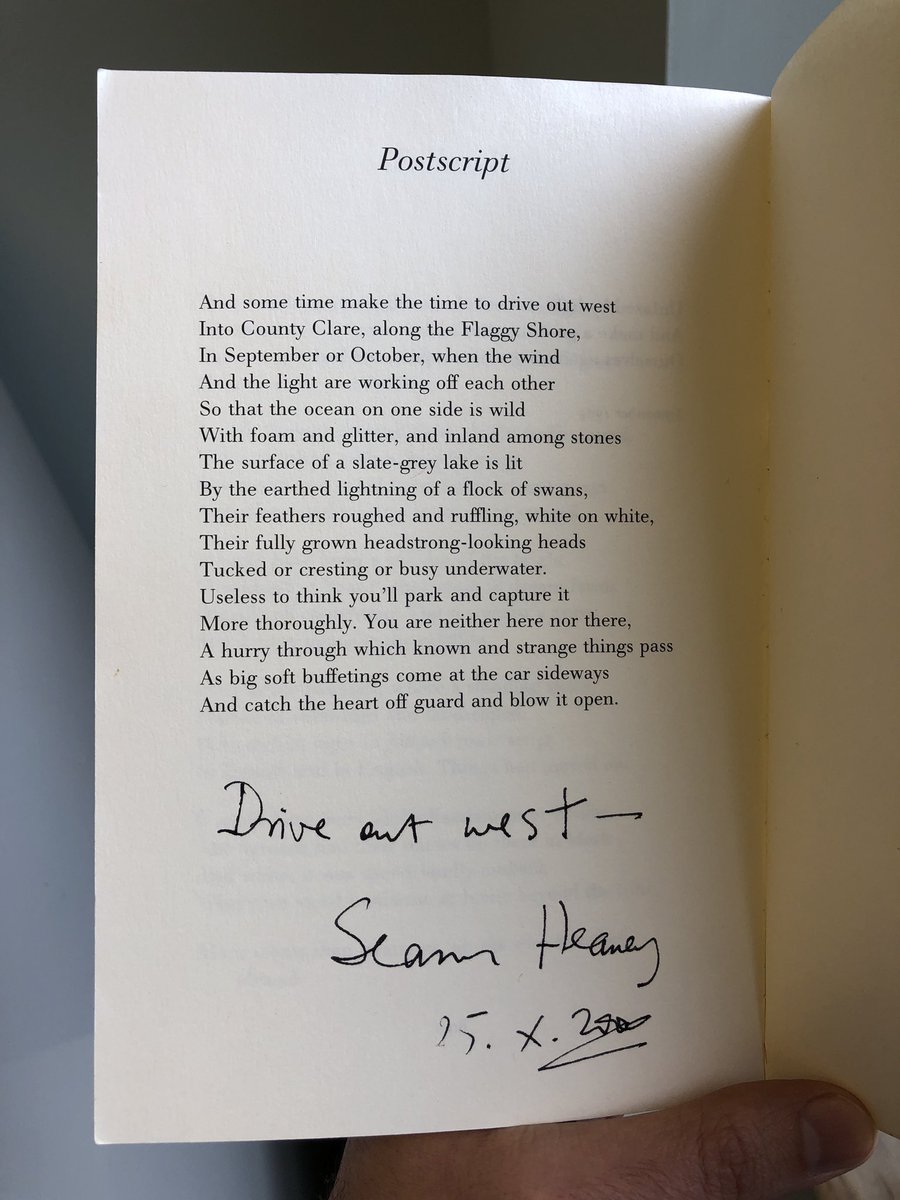 Kamran Javadizadeh on Twitter: "My favorite poem by Seamus Heaney, who ...