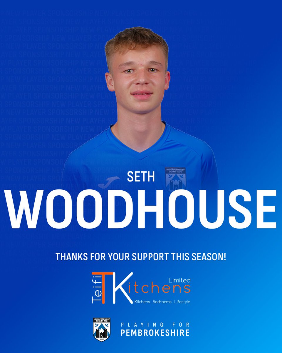 We would like to thank @Teifikitchens for their kind sponsorship of Seth Woodhouse this season! 🤝 Based in Cardigan, Teifi Kitchens are your local kitchen supplier, where quality and service is paramount. 👉 teifikitchens.co.uk