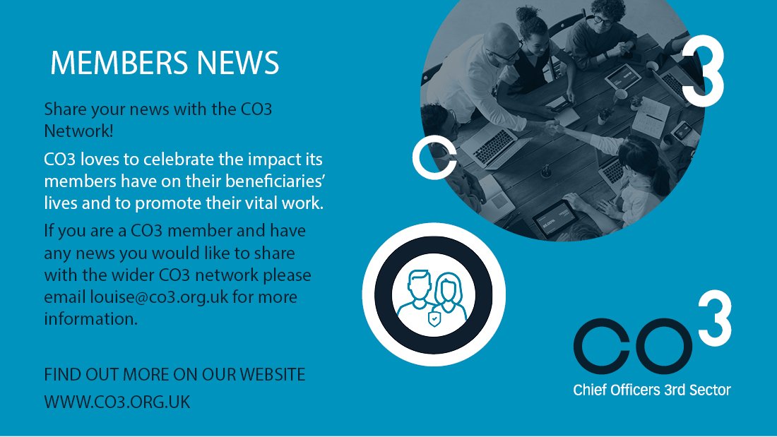 CO3updates's tweet photo. #CO3 loves to celebrate the impact its members have on their beneficiaries’ lives and to promote their vital work.
Share your good news stories and services with the wider #CO3Network - email louise@co3.org.uk to get started.
#CO3EmpoweringLeadersDrivingChange https://t.co/BbHM9XfnrH