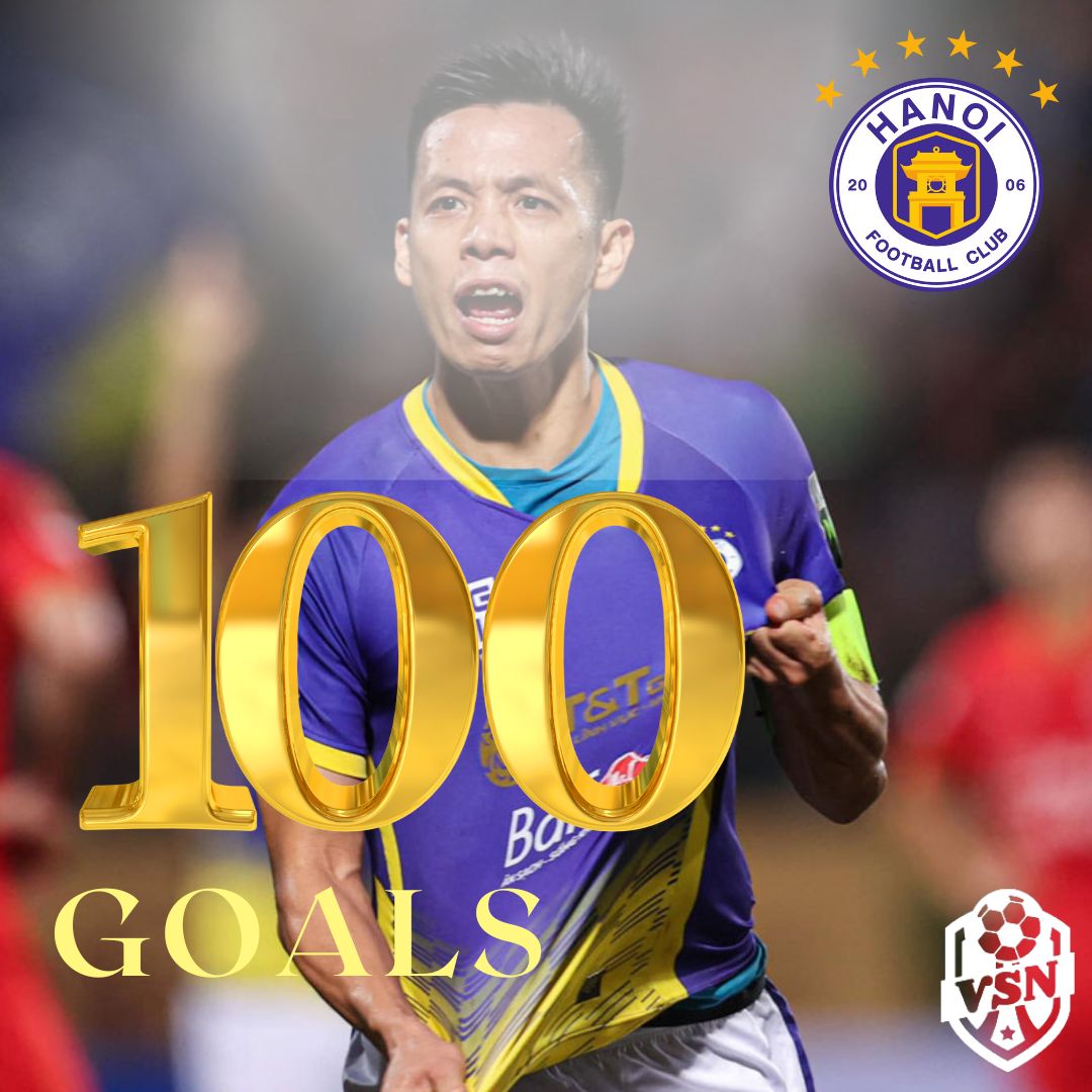 VNSportsnews's tweet photo. Nguyen Van Quyet reached 100 Goals in V.League 1 (all was scored for Hanoi FC).
#Hanoifc #VanQuyet #vsn #vleague https://t.co/VHd4xWhqBd