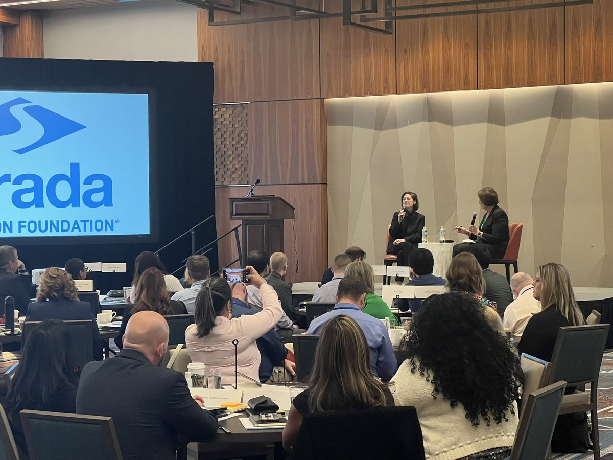 taughtological's tweet photo. Powerful and inspired thoughts from @RuthVWatkins and Zoe Baird about the importance of employer and community college partnerships as key lever to drive economic growth and meet regional labor needs. 

@stradaeducation 
@edstrategygroup https://t.co/wYAq5f8P6b