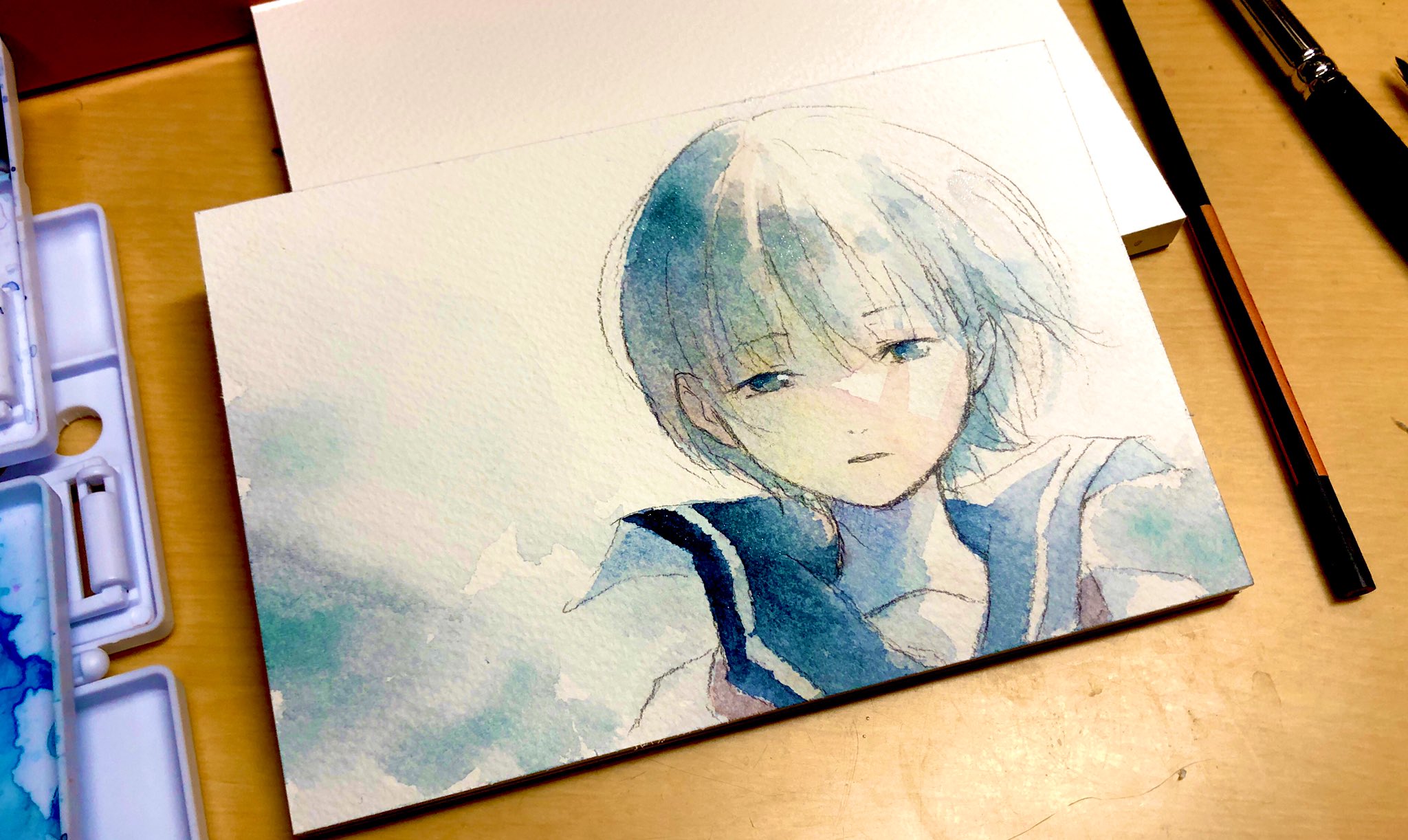 ちぇりおん☆さま専用（原画）白雪の魔法【水彩画】ほか　2点おまとめ 青瀬きいろ on X: 