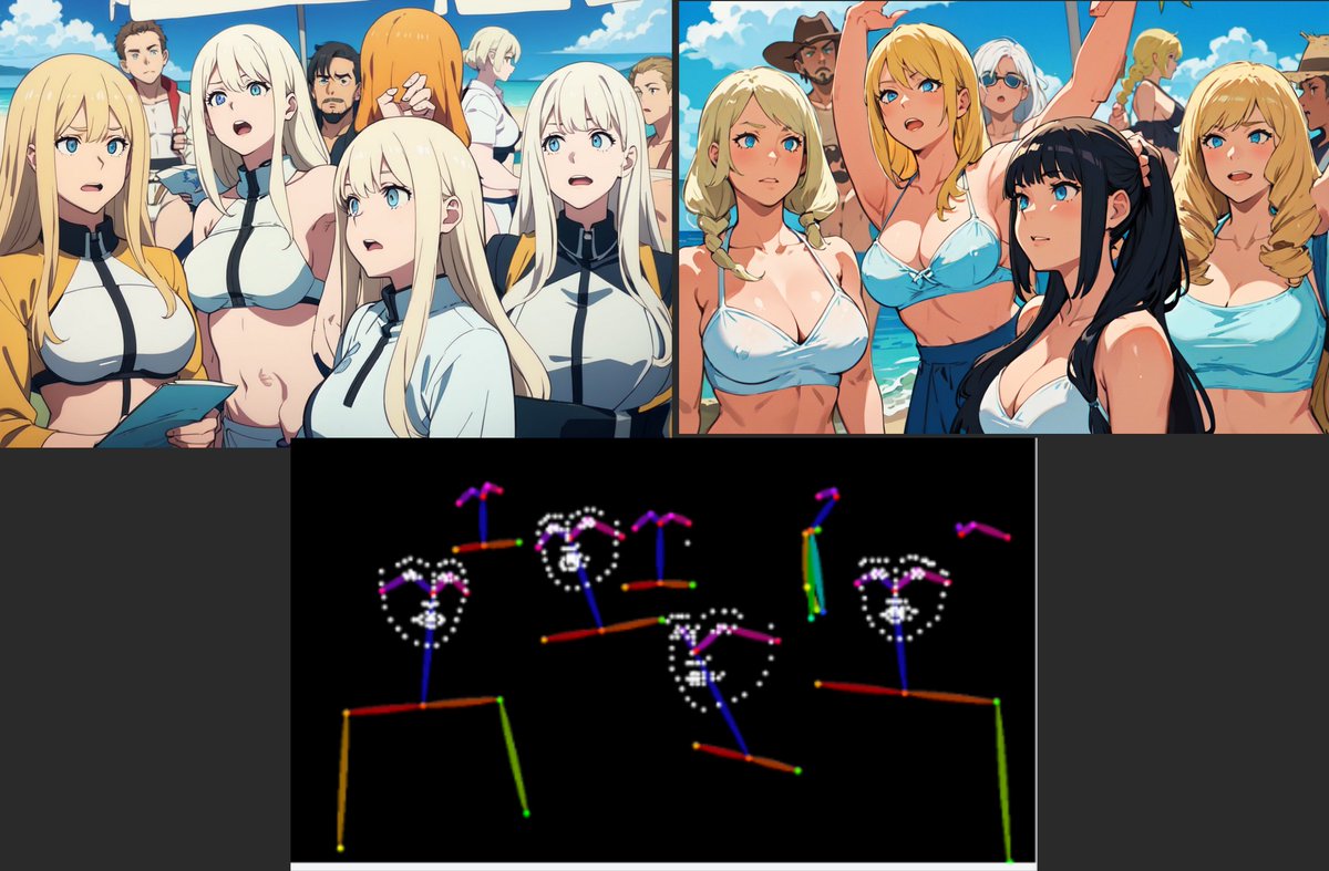 toyxyz3's tweet photo. ControlNet v1.1 test #stablediffusion #AIイラスト #txt2img #controlNet #pose2img #face2img https://t.co/WnbDD2d9Ww